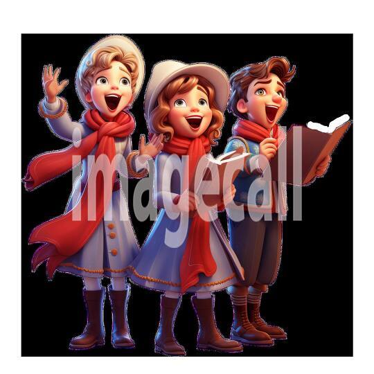 Clipart Christmas Carols 18 - 300dpi