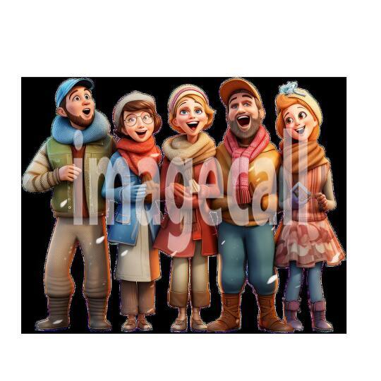 Clipart Christmas Carols 19 - 300dpi