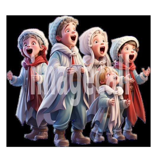 Clipart Christmas Carols 3 - 300dpi