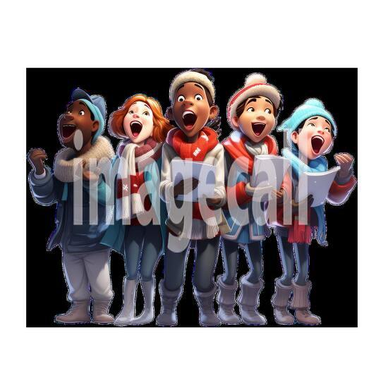 Clipart Christmas Carols 5 - 300dpi