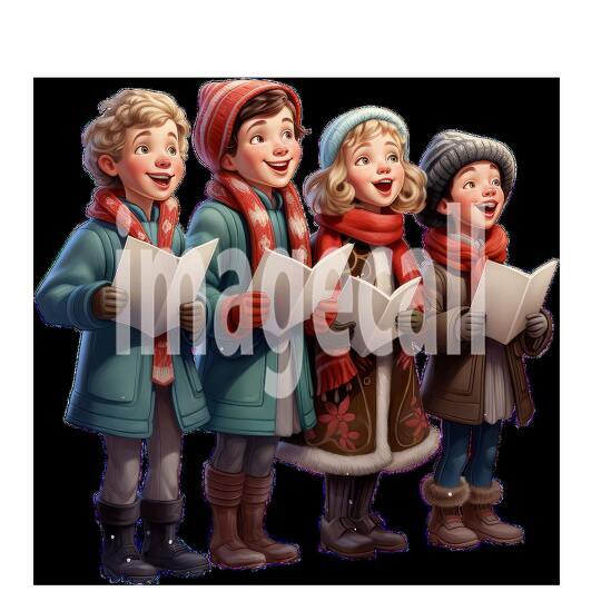 Clipart Christmas Carols 6 - 300dpi