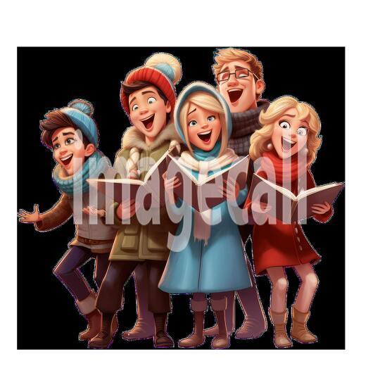 Clipart Christmas Carols 9 - 300dpi