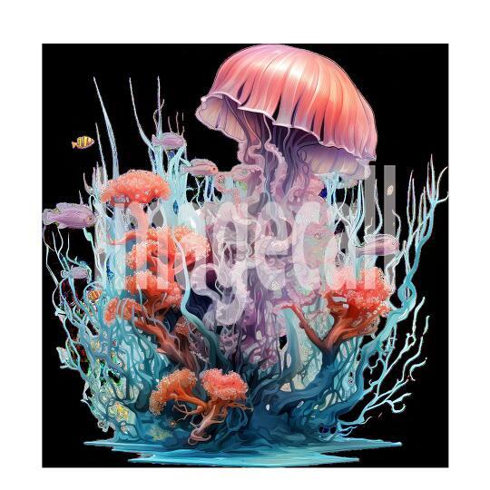 Clipart Coral Jellyfish (5)