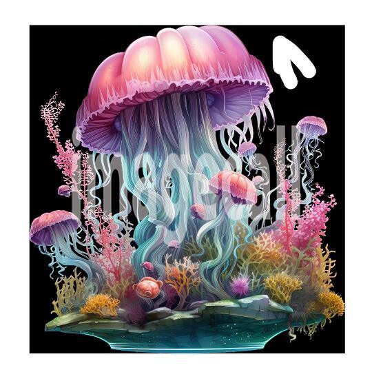Clipart Coral Jellyfish (8)