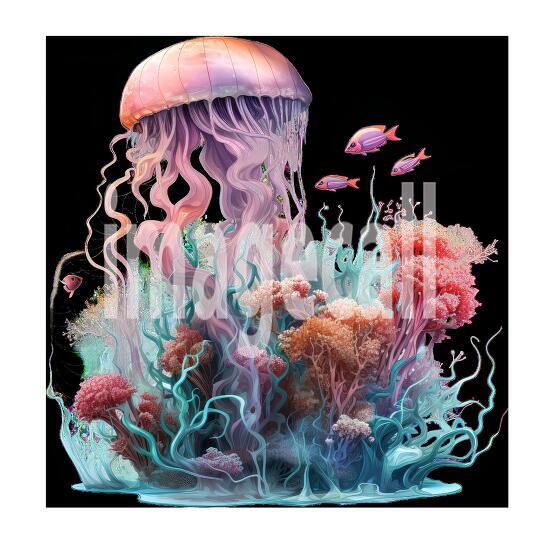 Clipart Coral Jellyfish (9)