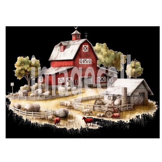 Clipart Cottage Core Farm (8)300dpi