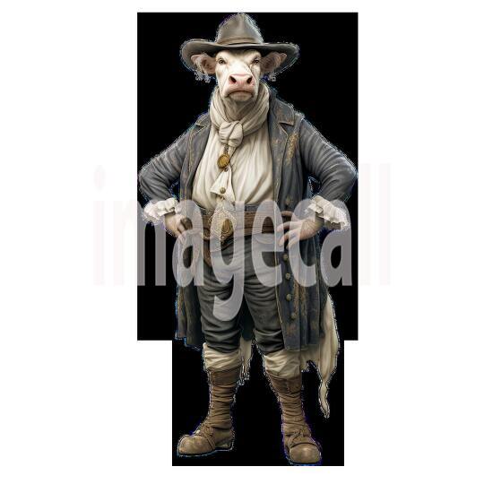 Clipart Cows In Clothes 16 - 300dpi