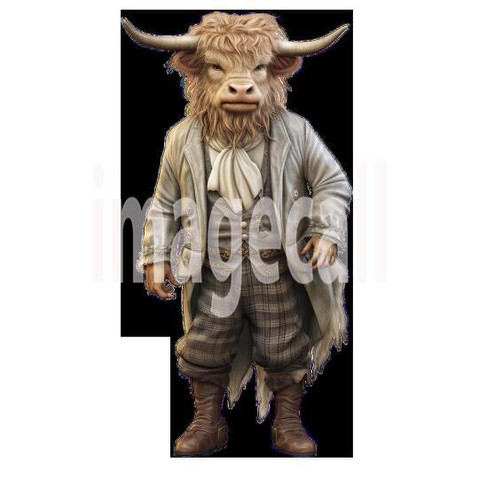 Clipart Cows In Clothes 4 - 300dpi