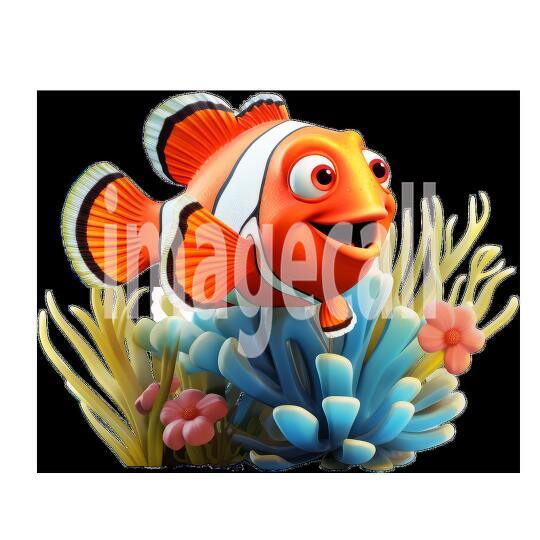 Clipart Cute Coral Fish 11300dpi