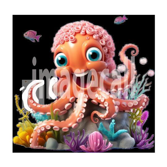 Clipart Cute Coral Fish 13300dpi
