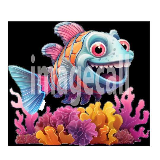 Clipart Cute Coral Fish 16300dpi
