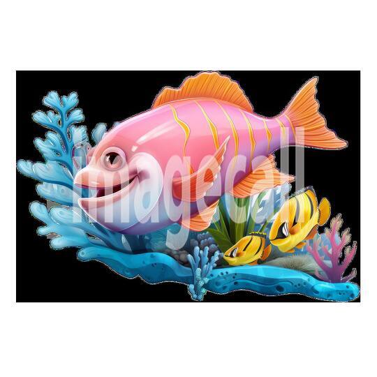 Clipart Cute Coral Fish 17300dpi