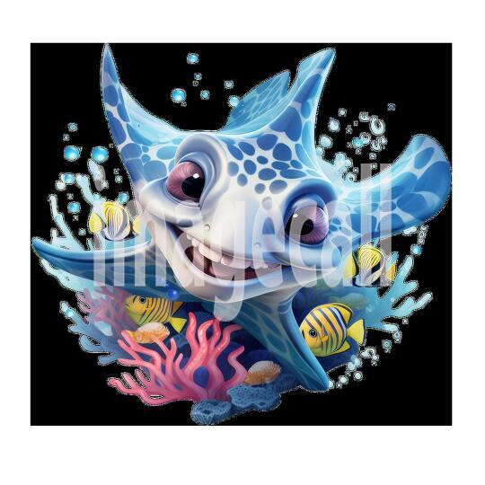 Clipart Cute Coral Fish 19300dpi