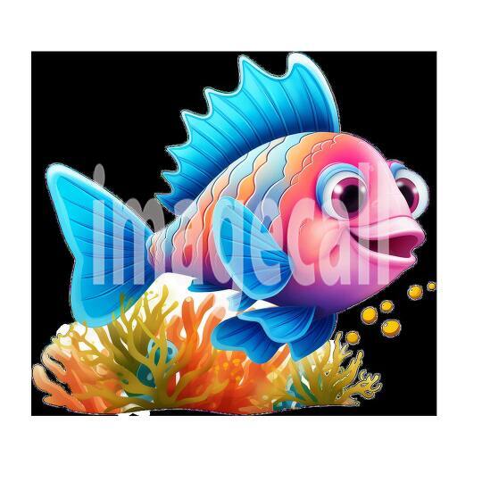 Clipart Cute Coral Fish 20300dpi