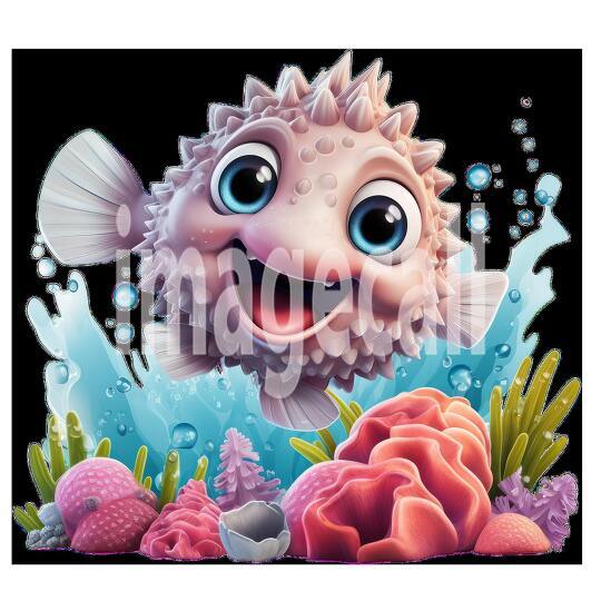 Clipart Cute Coral Fish 2300dpi