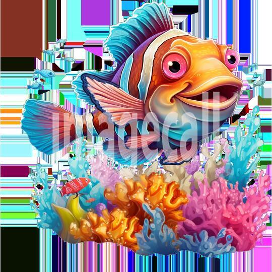 Clipart Cute Coral Fish 4300dpi