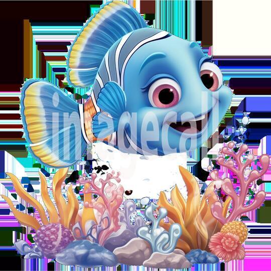 Clipart Cute Coral Fish 5300dpi