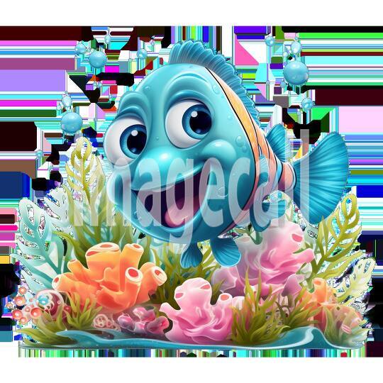 Clipart Cute Coral Fish 6300dpi