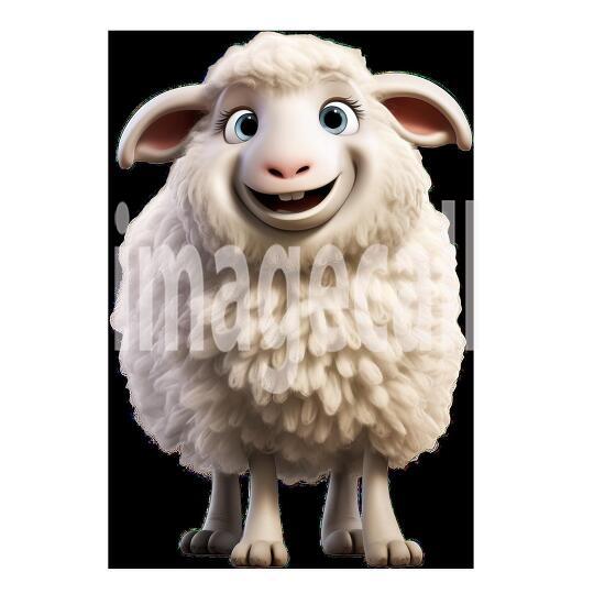 Clipart Cute Sheep 16-300dpi