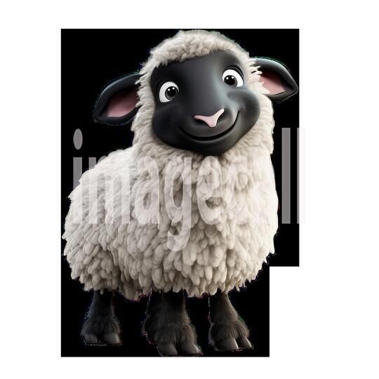 Clipart Cute Sheep 4-300dpi