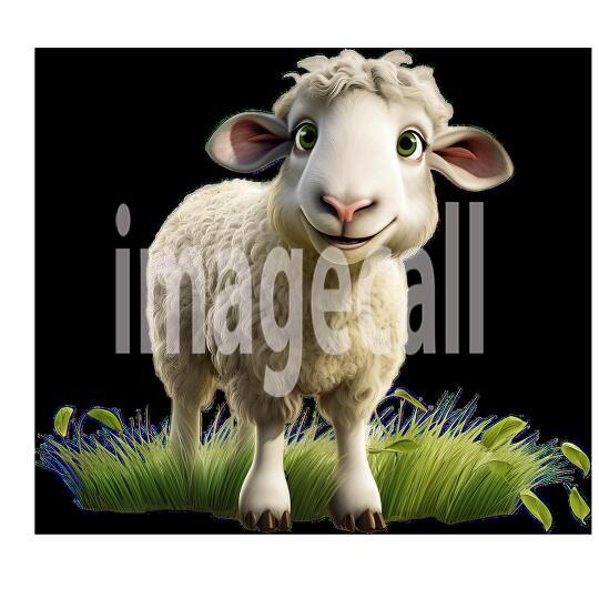 Clipart Cute Sheep 6-300dpi