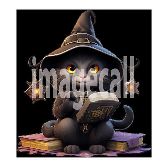 Clipart Cute Witches Cat 17-300dpi