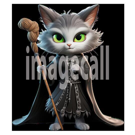 Clipart Cute Witches Cat 18-300dpi