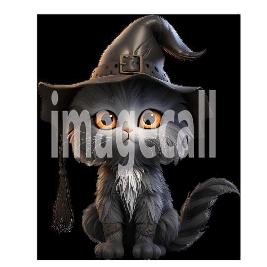 Clipart Cute Witches Cat 5-300dpi