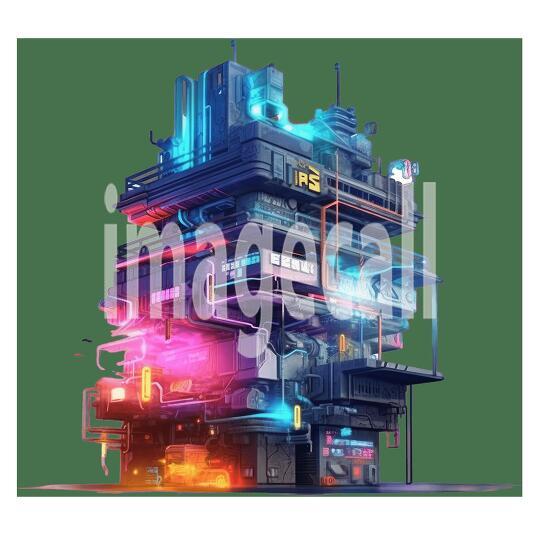 Clipart Cyberpunk Buildings (1)