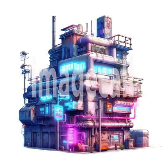 Clipart Cyberpunk Buildings (10)