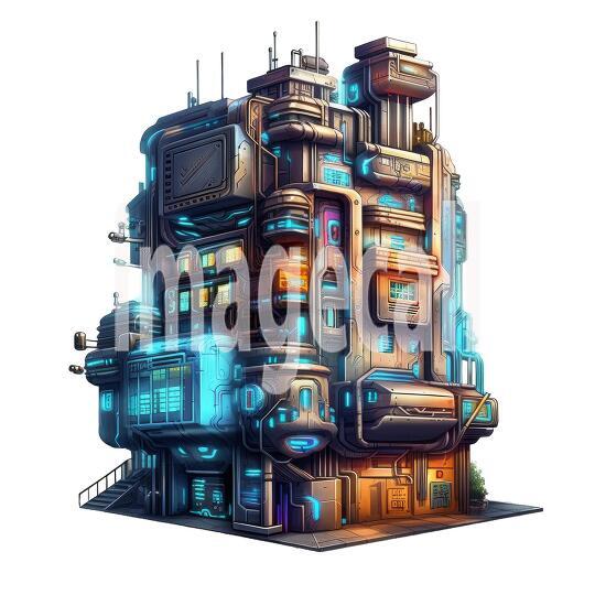 Clipart Cyberpunk Buildings (14)