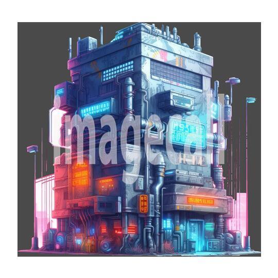 Clipart Cyberpunk Buildings (18)