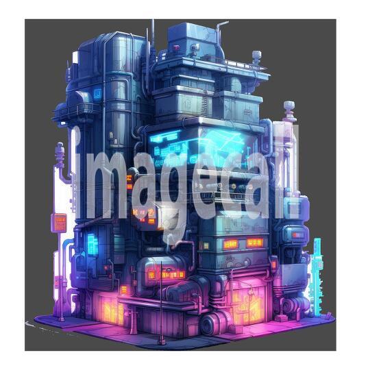 Clipart Cyberpunk Buildings (19)