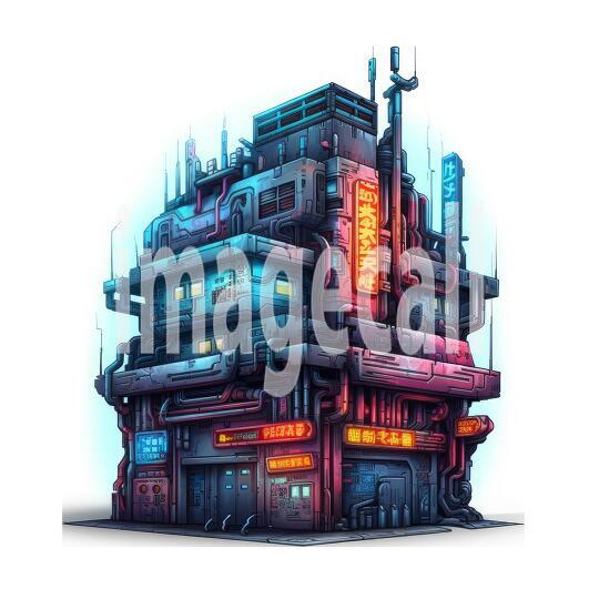 Clipart Cyberpunk Buildings (2)