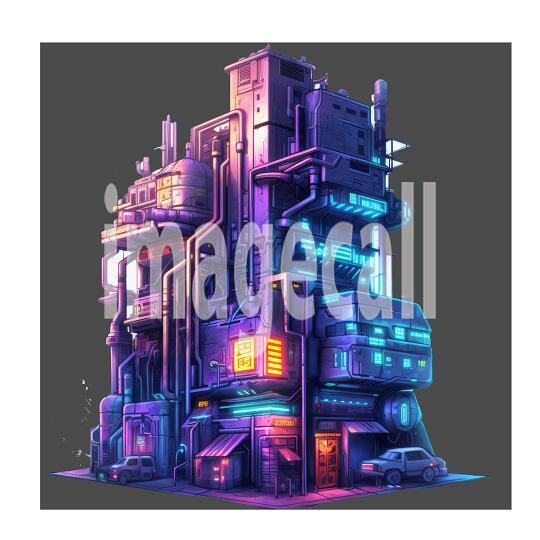 Clipart Cyberpunk Buildings (3)