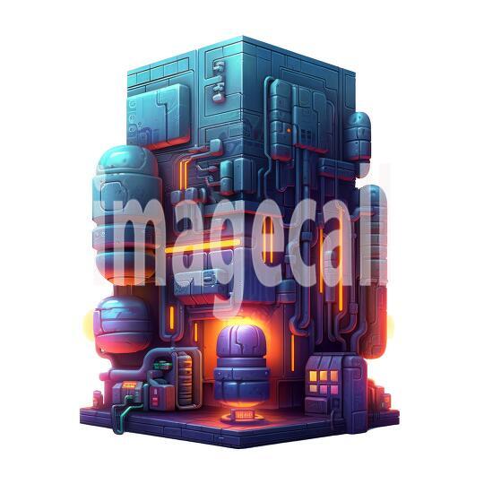 Clipart Cyberpunk Buildings (5)