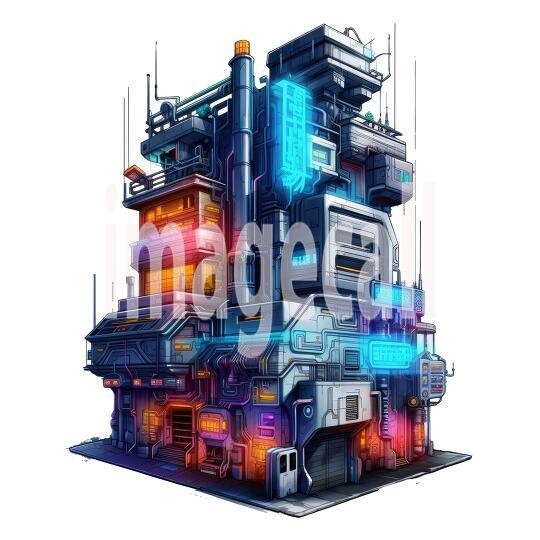 Clipart Cyberpunk Buildings (9)