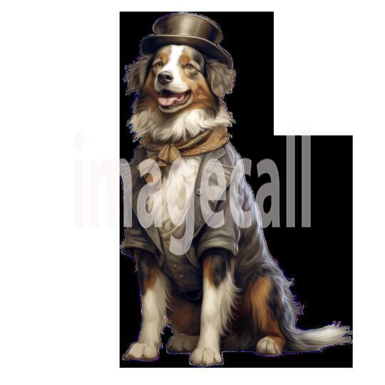 Clipart Dogs In Clothes 14 - 300dpi