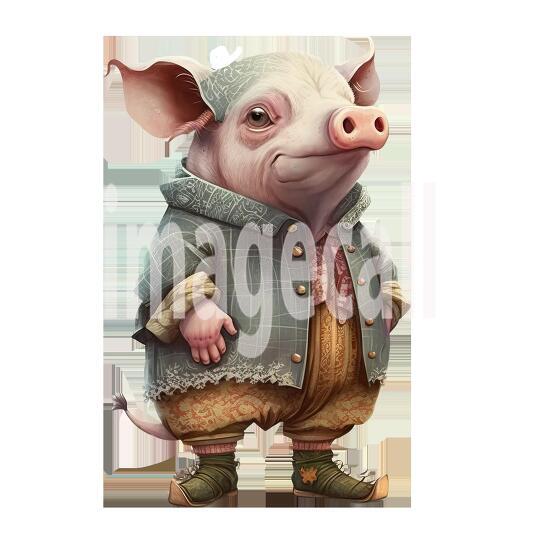 Clipart Dressed Animals (12)300dpi