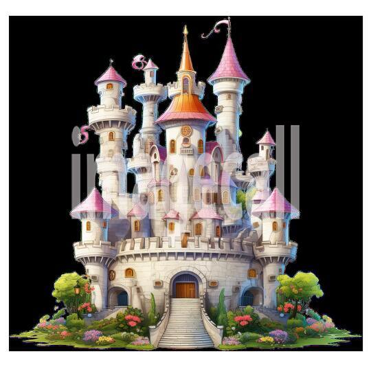 Clipart Fairy Tale Castle 4300dpi