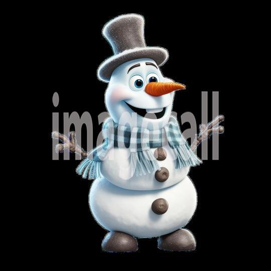 Clipart Fairy Tale Snowman 11-300dpi
