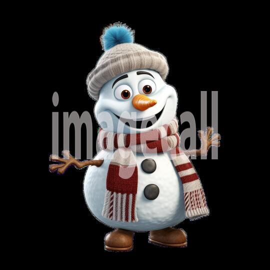Clipart Fairy Tale Snowman 12-300dpi