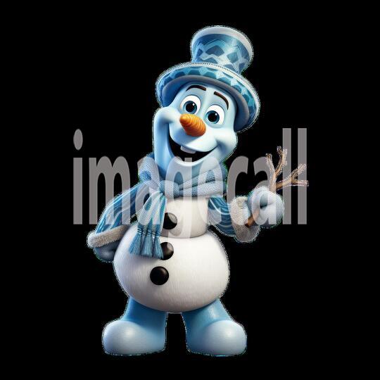 Clipart Fairy Tale Snowman 15-300dpi