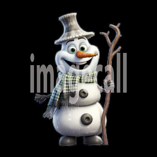 Clipart Fairy Tale Snowman 16-300dpi1