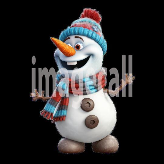 Clipart Fairy Tale Snowman 18-300dpi