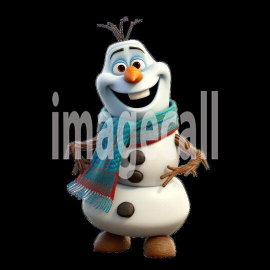 Clipart Fairy Tale Snowman 2-300dpi