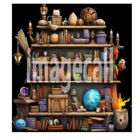 Clipart Fantasy Bookcase 12300dpi