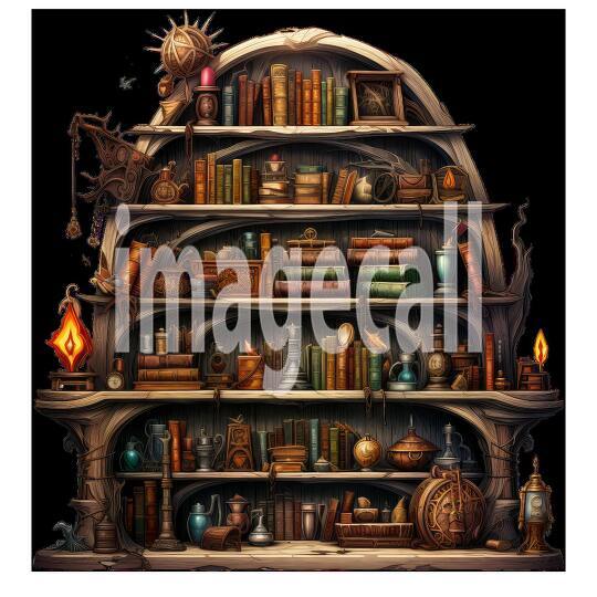 Clipart Fantasy Bookcase 1300dpi