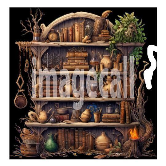 Clipart Fantasy Bookcase 14300dpi