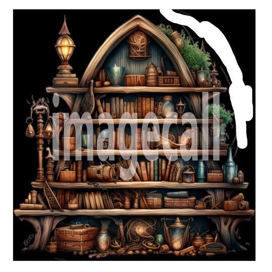 Clipart Fantasy Bookcase 17300dpi